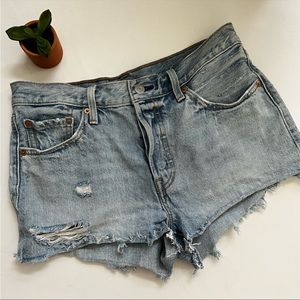 Levi's Light Blue Jean Shorts